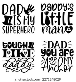 Dad Daddy Papa - Happy Father's Day T-shirt And SVG Design Bundle. Vector EPS Editable File Bundle, can you download this bundle.