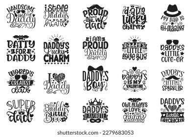 Dad Daddy  T-shirt And SVG Design Bundle. Dad Daddy Vector EPS Editable File Bundle, can you download this bundle.