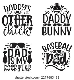 Papa Daddy T-Shirt und SVG Design Paket. Papa Daddy Vector EPS Editable File Bundle, können Sie dieses Paket herunterladen.