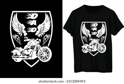 Dad Day T-shirt Design. motorcycle Driver 