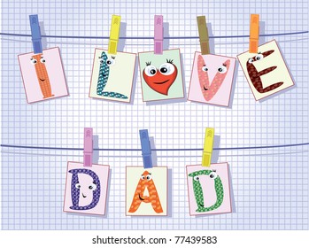 Dad day,vector