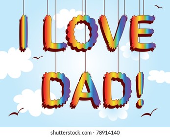 Dad day,vector