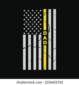 Dad Emergency Dispatcher American Flag 911 Operator