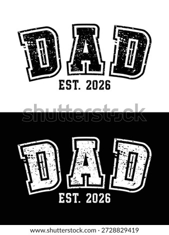 Dad Established 2026 Vintage Typography Design