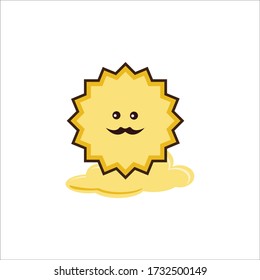 Dad Expression of Ramadan / Eid Mubarak Golden Sun Vector Design