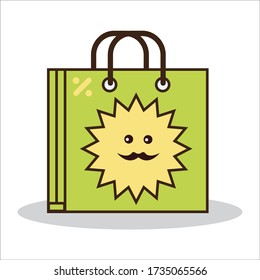 Dad Father Expression of Discount Online Shopping Bag Vector Design