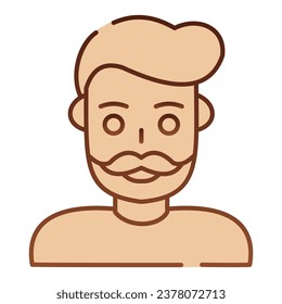 Papa flach Symbol. Vaterbraune Symbole im trendigen Stil. Ein Design im Stil von Man, entwickelt für Web und App. EPS10