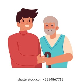 dad and grandpa togetherness and happiness, fathers day