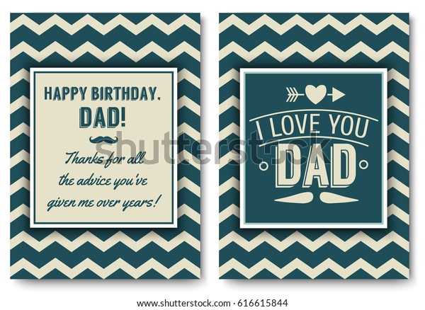Download Dad Happy Birthday Card Set Love Stock Vector (Royalty ...