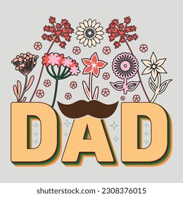 Dad Happy Father's Day SVG Sublimation T-Shirt Graphic Father's Day T-Shirt