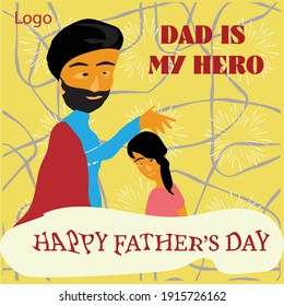 Dad Happy Fathers Day Vector template