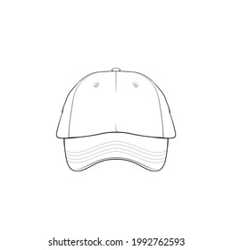 Dad Hat Outline Drawing Vectordad Hat Stock Vector (Royalty Free ...