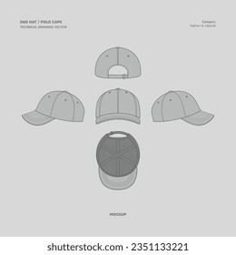 DAD HAT POLO CAP VECTOR