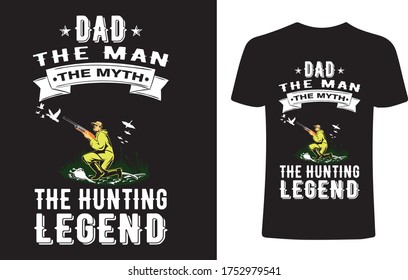 Papa und Jagd T-Shirt Design Vector Bird