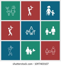 Dad icon. collection of 9 dad filled and outline icons such as . editable dad icons for web and mobile.