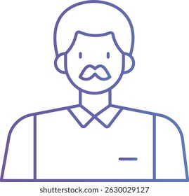 Papa-Illustration auf isoliertem Hintergrund