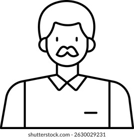  Papa-Illustration auf isoliertem Hintergrund