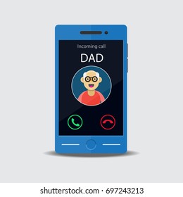 Dad incoming call.