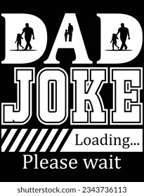 Papá bromeando cargando, por favor espere el archivo EPS para cortar la máquina. Puede editar e imprimir esta imagen vectorial con el editor EPS.