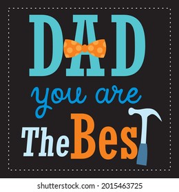 Dad lettering for father's day greeting card