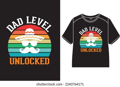 Dad level unlocked T-Shirt Design