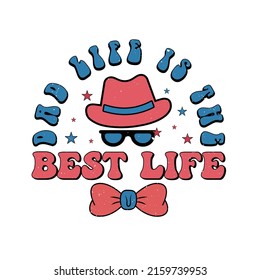 Dad life is the best life t shirt design template