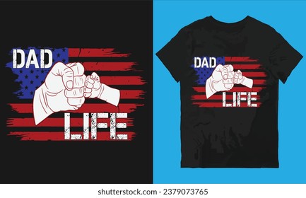 Archivo vectorial de diseño de camisetas de diseño de camisetas de la vida de papá