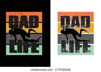 dad life t-shirt design.Cuba diving t-shirt design