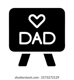 Dad love sign icon. Concept of Father's Day, family, and love.