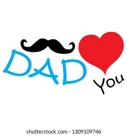 Dad Love You with icons