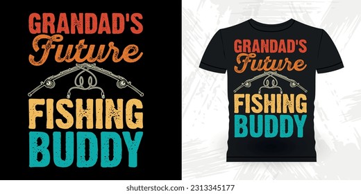 Dad Lover Father's Day Funny Fishing Fisherman Retro Vintage Fish T-shirt Design 