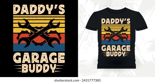 Dad Lover Father's Day Funny Mechanical Engineer Retro Vintage Mechanic T-shirt Design