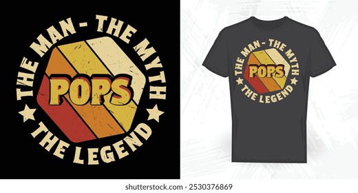 Dad Lover Father's Day Funny  he Man The Myth The Legend Vintage Father's Day T-shirt Design