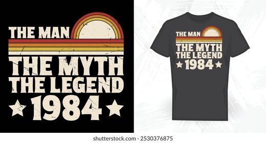 Dad Lover Father's Day Funny  he Man The Myth The Legend Vintage Father's Day T-shirt Design