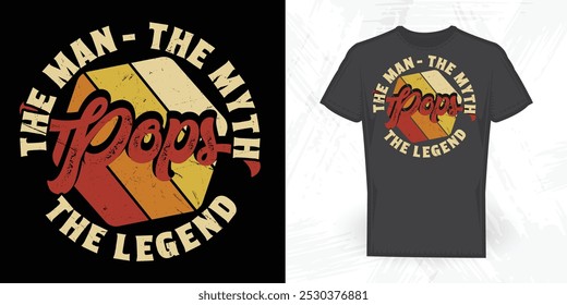 Dad Lover Father's Day Funny  he Man The Myth The Legend Vintage Father's Day T-shirt Design