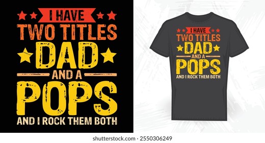 Dad Lover Father's Day Vintage Retirement Father's Day T-shirt Design