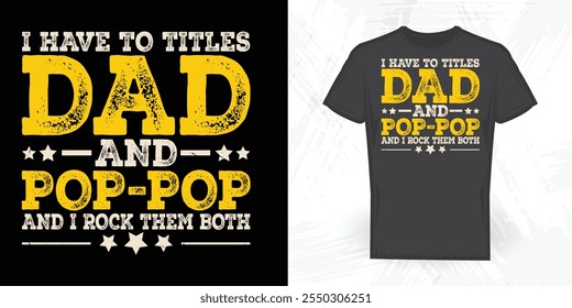 Dad Lover Father's Day Vintage Retirement Father's Day T-shirt Design