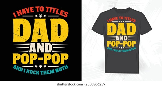 Dad Lover Father's Day Vintage Retirement Father's Day T-shirt Design