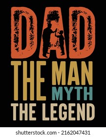 Dad Man Myth Legend Custom Tshirt Stock Vector (Royalty Free ...