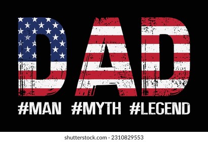 Dad Man Myth Legend Father's Day Design