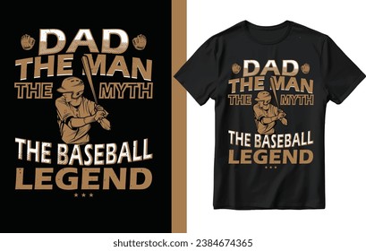 Papá, diseño de camisetas de hombre, diseño de camisetas de papá, diseño de camisetas de leyenda del béisbol, día del padre, papá, padre, béisbol