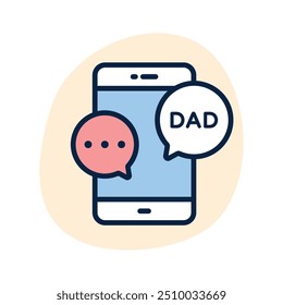 Mensagem pai, design de ícone de mensagem pai
