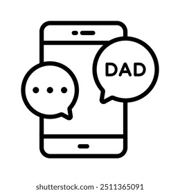 Mensagem pai, design de ícone de mensagem pai