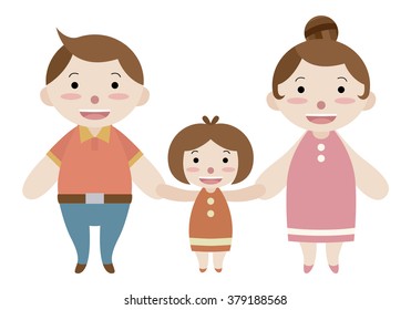 Dad Mom Son Cartoon Vector: เวกเตอร์สต็อก (ปลอดค่าลิขสิทธิ์) 379188568