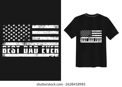 Dad is my superhero fatherhood design on a black t-shirt
