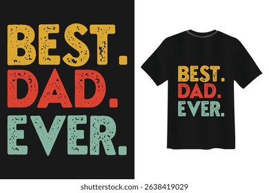 Dad is my superhero fatherhood design on a black t-shirt
