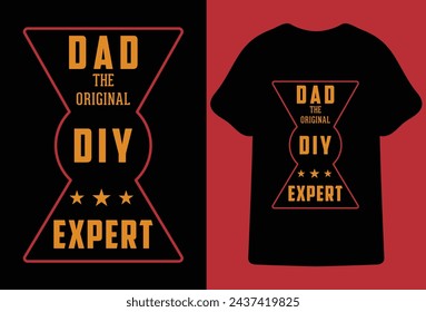 El experto original del bricolaje, diseño de la camiseta del día de los padres, el día del padre más popular