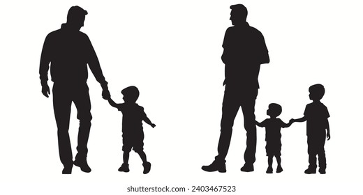 Dad outlines and symbols dark level variety basic exquisite white foundation Dad vector and silhouette icon.