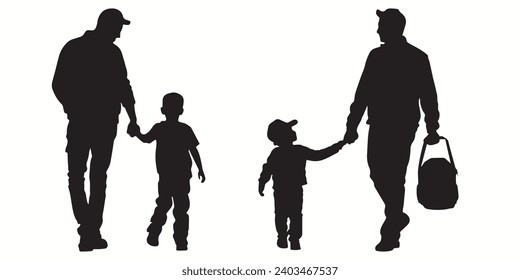 Papa Umrisse und Symbole dunkle Ebene Sorte Basis exquisite weiße Stiftung Papa Vektorgrafik und Silhouette Symbol.