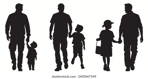 Padres contornos y símbolos de nivel oscuro variedad base exquisito cimiento blanco papá vector e icono de silueta.
